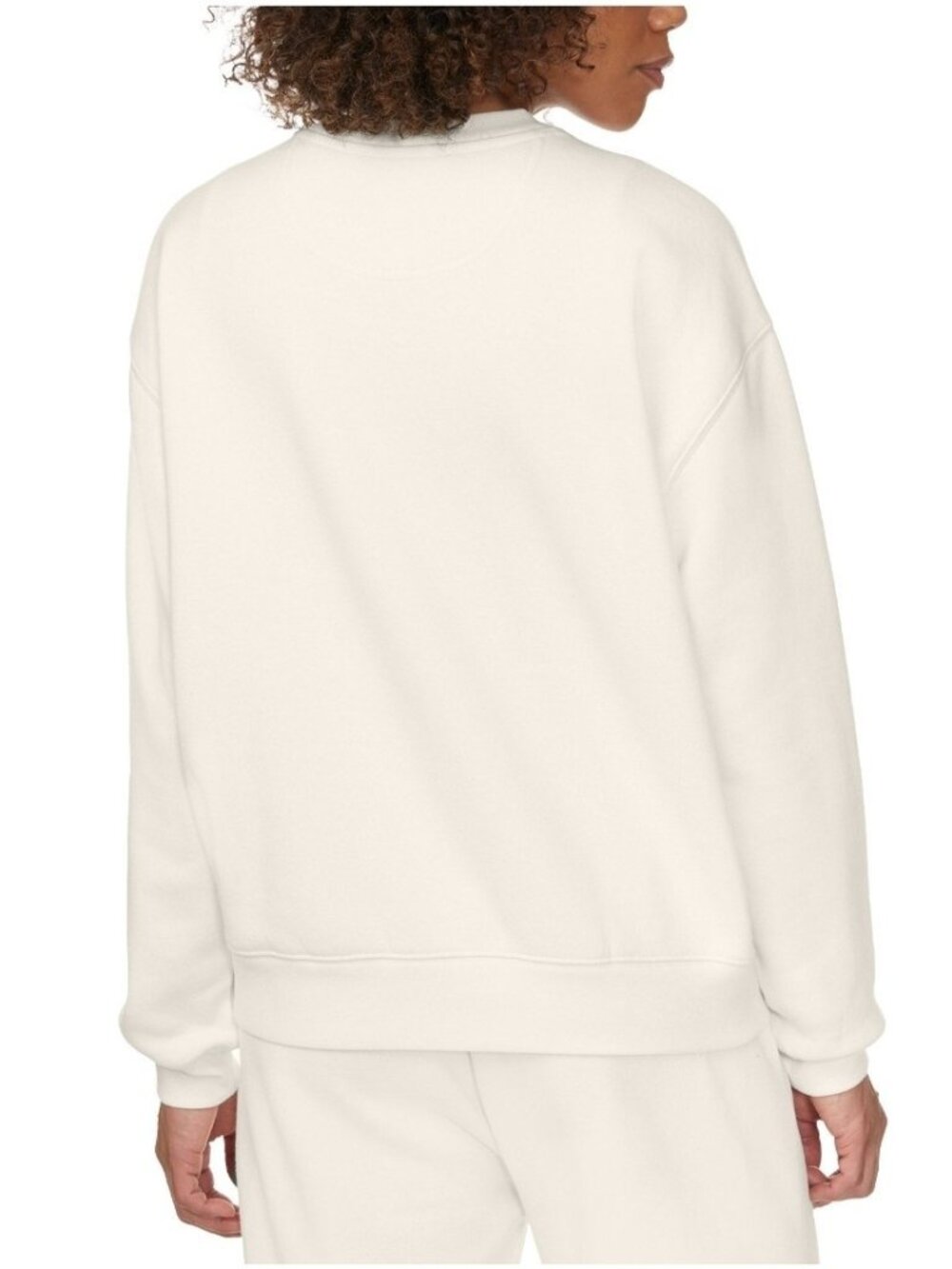 Esprit Women's Logo Fleece Crewneck Sweatshirt Embroidered 80s Retro NEW - Picture 2 of 3
